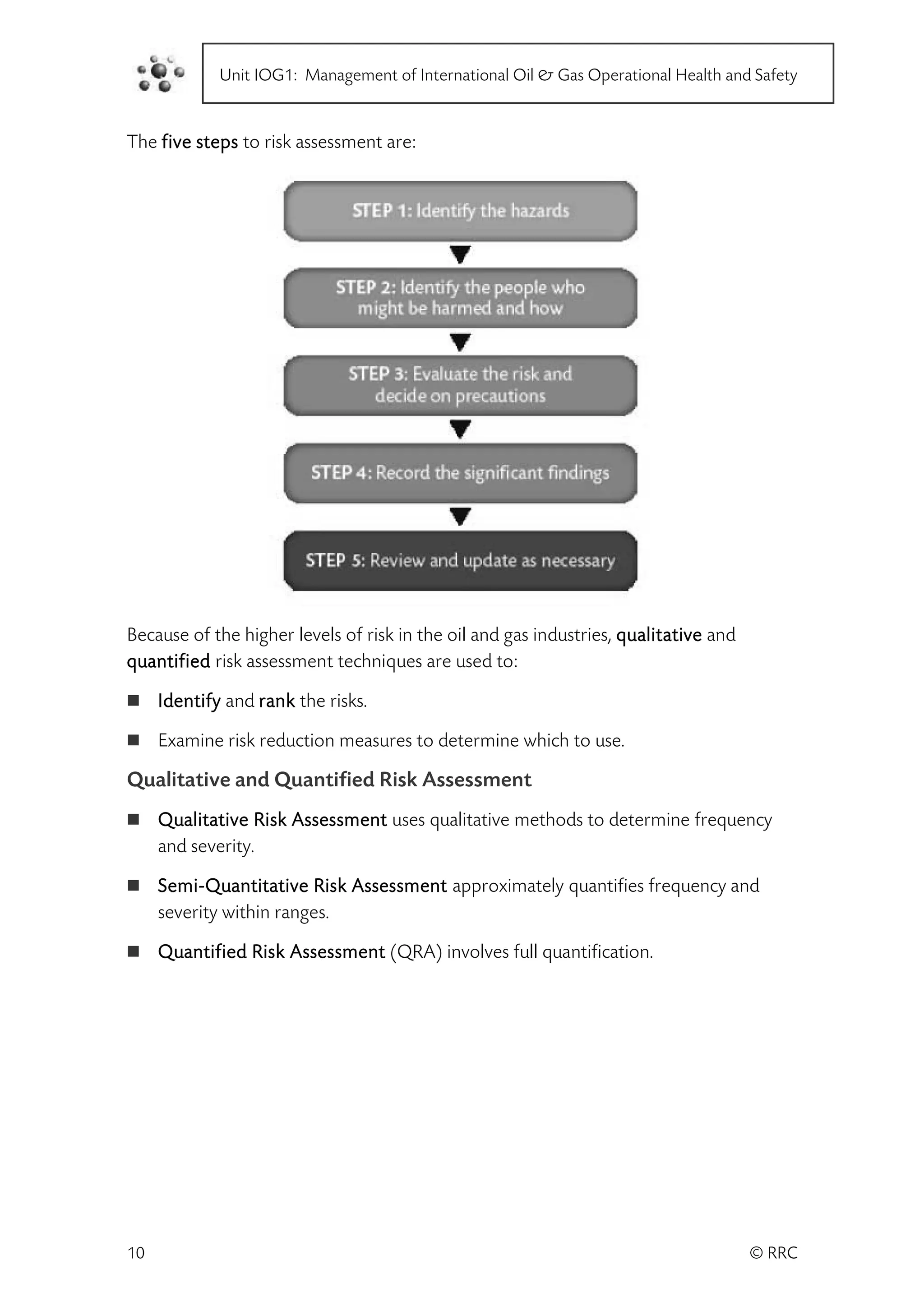 International technical certificate in oil and gas operational safety