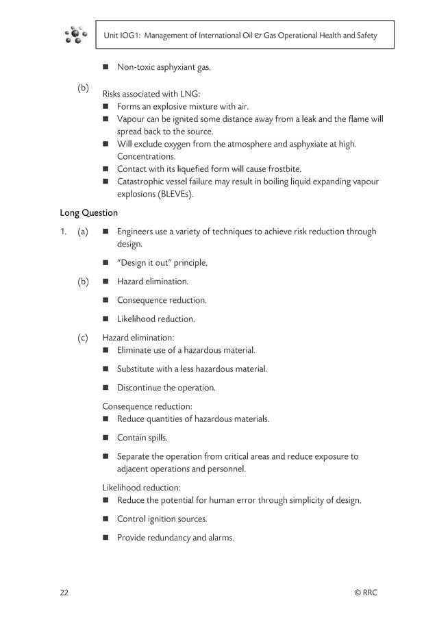 International technical certificate in oil and gas operational safety
