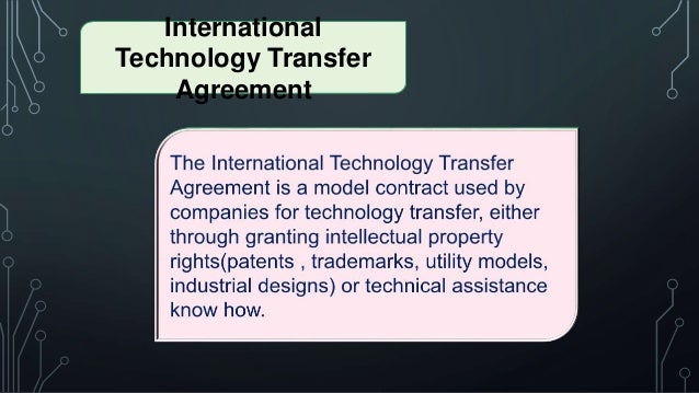 International Technology Transfer International Technology Transfer