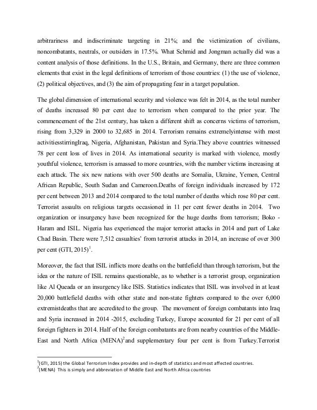 Higher English Reflective Essay International Terrorism Scope Causes And The Role Of Education In Combating Terrorism The Case Of Africa How To Write A High School Application Essay also Barack Obama Essay Paper International Terrorism Scope Causes And The Role Of Education In Co Compare And Contrast Essay Papers