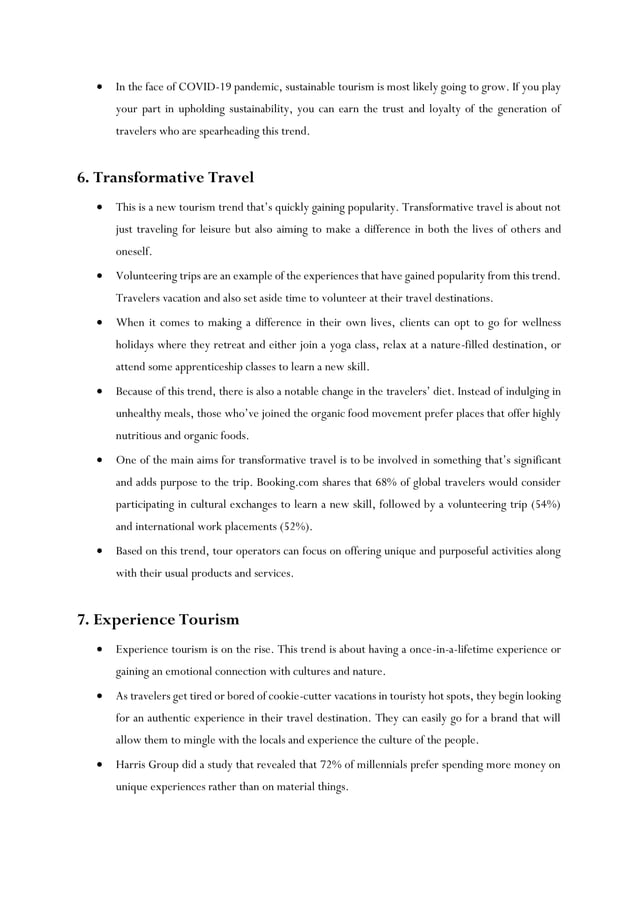 International Tourism notes 9 Tourism Trends That Will Shape the