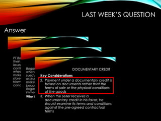 LAST WEEK’S QUESTION
Answer
 