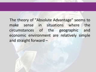 Mercantilistic countries practised the so-called zero-sum game, which meant that world wealth was limited and that countries only could increase their share at expense of their neighbours.The economic development was prevented when the mercantilistic countries paid the colonies little for export and charged them high price for import. The main problem with mercantilism is that all countries engaged in export but was restricted from import, another prevention from development of international trade.