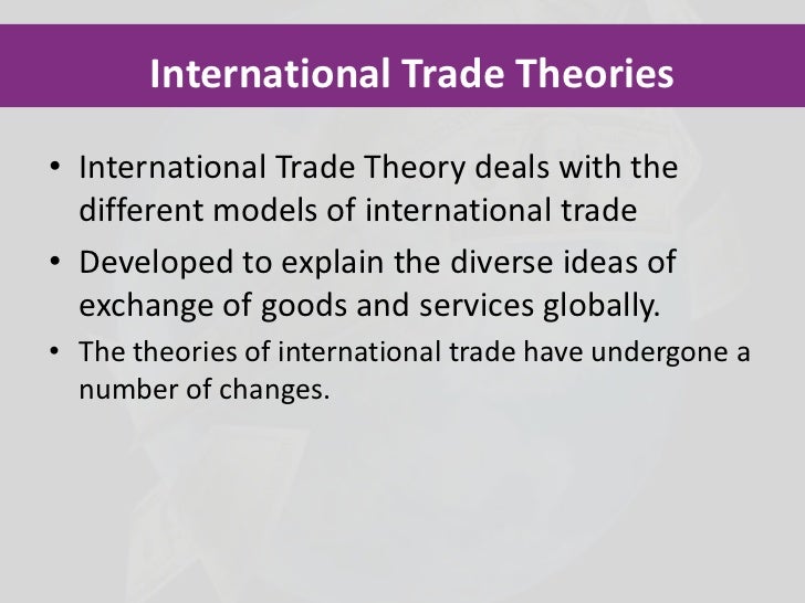 international trade theory