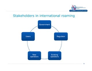 Stakeholders in international roaming




                                        19
 