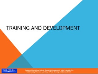 International training and development