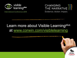 Learn more about Visible Learningplus
at www.corwin.com/visiblelearning
 