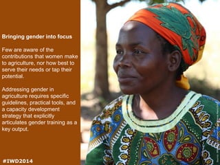 Celebrating gender in agriculture
