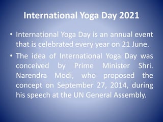 International yoga day 2021