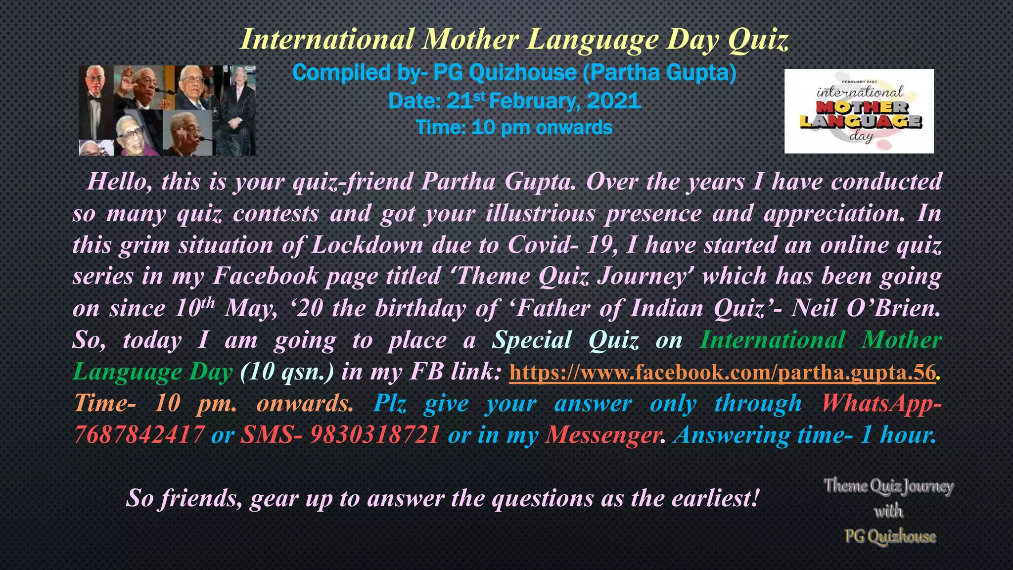 International Mother Language Day Quiz Question 21.2.2021