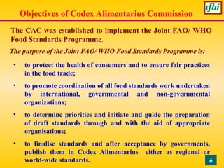 Cac Codex International Food Regulation CODEX and WTO-2013 | PPT