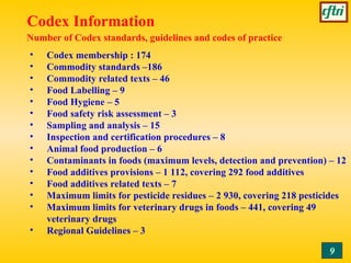 Codex Labelling International Food Regulation CODEX and WTO-2013 | PPT