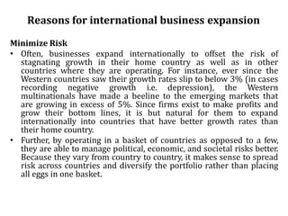 Internationl Business and how businesses go international | PPTX