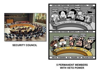 SECURITY COUNCIL 5 PERMANENT MEMBERS WITH VETO POWER 