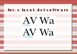 Int. e local. del software 