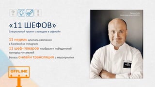 «КУХНЯ ИДЕЙ»
Специальный проект на Одноклассниках
40 000
участников сообщества
350 000
установок приложения
 
