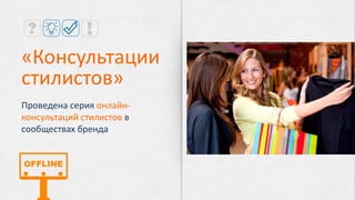 «ГОРЯЧАЯ ЛИНИЯ»
Перезапущены официальные сообщества в социальных
сетях Вконтакте и Facebook
Организована оперативная схема реагирования на вопросы
пользователей
15 000 человек в сообществах бренда
Время реакции на вопросы клиентов – 2 часа
 