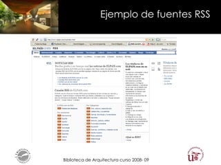 Ejemplo de fuentes RSS 