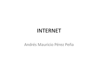 INTERNET Andrés Mauricio Pérez Peña 