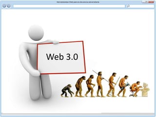 Web 3.0Web 1.0 es una red que permite leer. Web 2.0 es una extensión, que permite leer y escribir, concediendo a los usuarios un papel activo. Web 3.0 podría extender este papel permitiendo que la gente además de leer y escribir pueda realizar asociaciones con algún sentido entre contenidos de los sitios web.