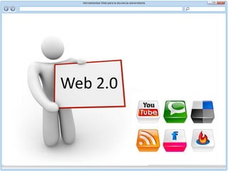 Web 2.0Los propulsores de la aproximación a la Web 2.0 creen que el uso de la web está orientado a la interacción y redes sociales, que pueden servir contenido que explota los efectos de las redes, creando o no webs interactivas y visuales. Es decir, los sitios Web 2.0 actúan más como puntos de encuentro, o webs dependientes de usuarios, que como webs tradicionales. 