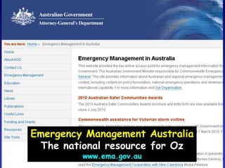 Emergency Management AustraliaThe national resource for Ozwww.ema.gov.au
