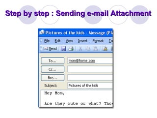 Step by step : Sending e-mail Attachment 