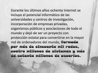 FUNCIONAMIENTO DE LA WEB En el caso de una página web típica, primero se solicita el texto HTML y luego es inmediatamente analizado por el navegador, el cual, hace peticiones adicionales para los gráficos y otros ficheros que formen parte de la página. 