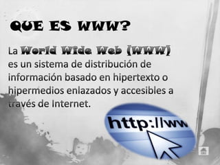 Al recibir los ficheros solicitados desde el servidor web, el navegador renderiza la página tal y como se describe en el código HTML, el CSS y otros lenguajes web. Al final se incorporan las imágenes y otros recursos para producir la página que ve el usuario en su pantalla.http://www.youtube.com/watch?v=MGnvPWyptjE