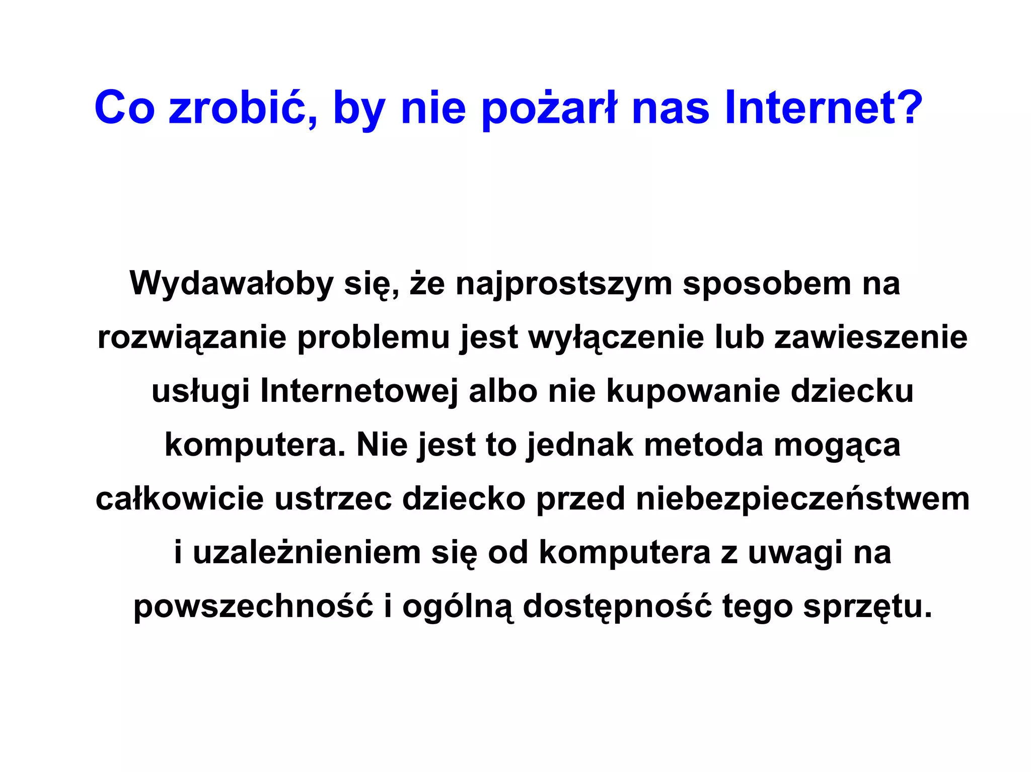Uzależnienie od Internetu | PPT
