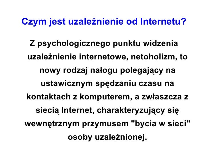 Uzależnienie od Internetu