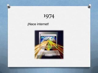 ¡Nace internet!
1974