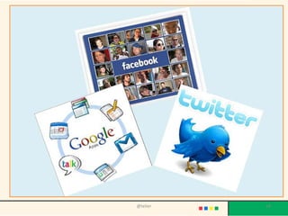 Surfer sur le web ?
• Surfer ou naviguer sur le web signifie visiter le monde
électronique en se déplaçant sur le 'World Wide Web'(www)
de site en site. (via les liens hypertexte)
• Source d'information: vous trouvez tout sur tout: tous types
de renseignements sur tous les sujets possibles.
• Sites favoris: Vous consultez les sites concernant vos centres
d'intérêt comme par exemple: sites de musique, d'actualité,
de déco, de sport,...
18@telier
 