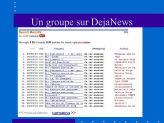 Un groupe sur DejaNews

 