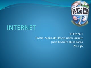 EPOANCI
Profra: Maria del Rocio rivera Arnaiz
Juan Rodolfo Ruiz Rosas
N.L: 46
 