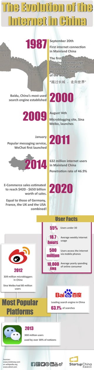 The Evolution of the Internet in China