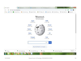 2/5/2019 33Department of Zoology, GACW(2018-2019)
 