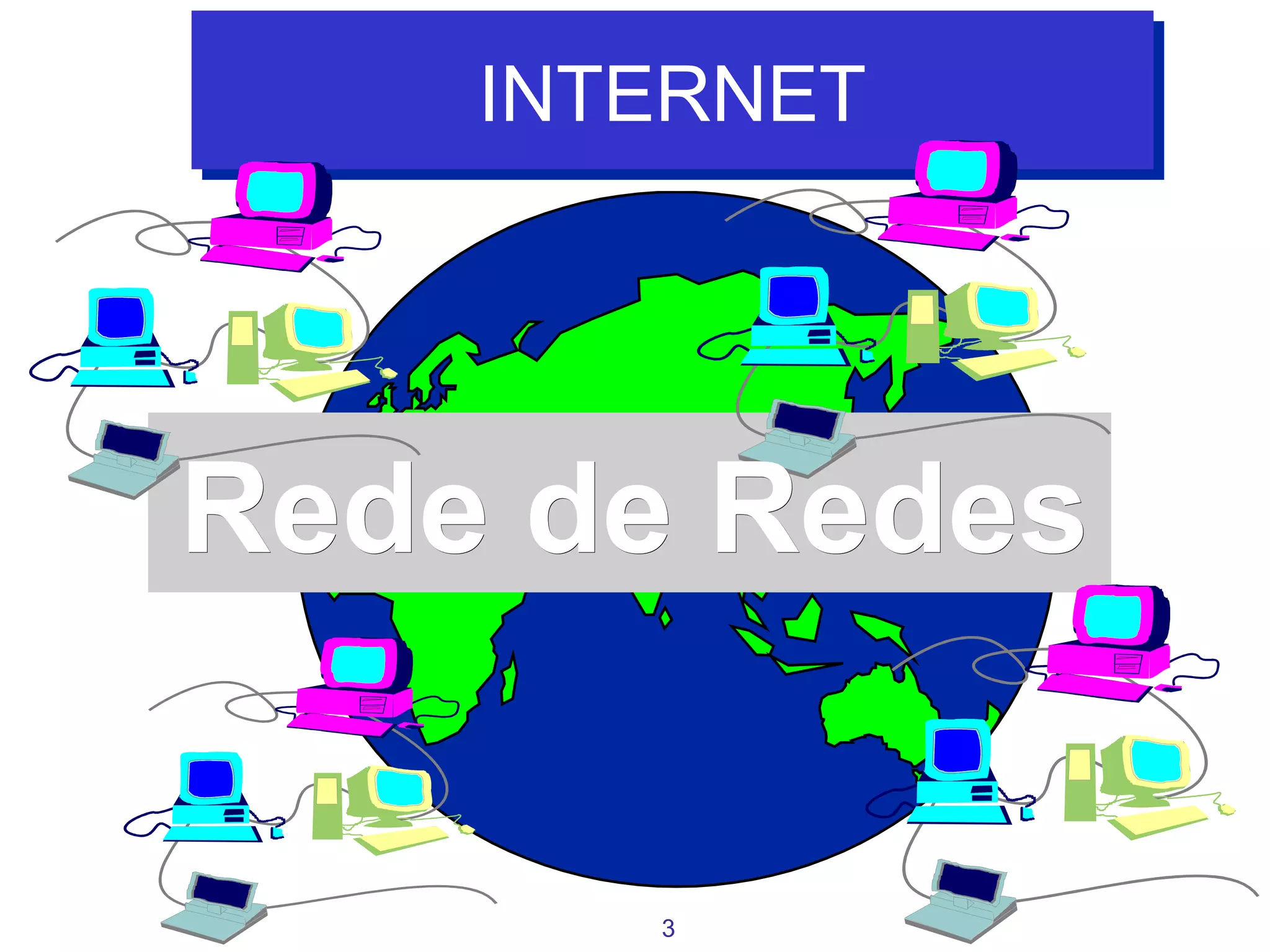 3
INTERNETINTERNET
Rede de RedesRede de Redes
 