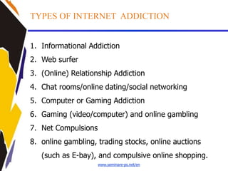 Internet addiction | PPTX