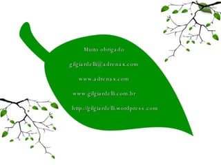 Muito obrigado [email_address] www.adrenax.com www.gilgiardelli.com.br http://gilgiardelli.wordpress.com 
