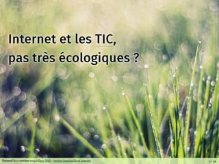 Internet et les TIC, pas très écologique ?
