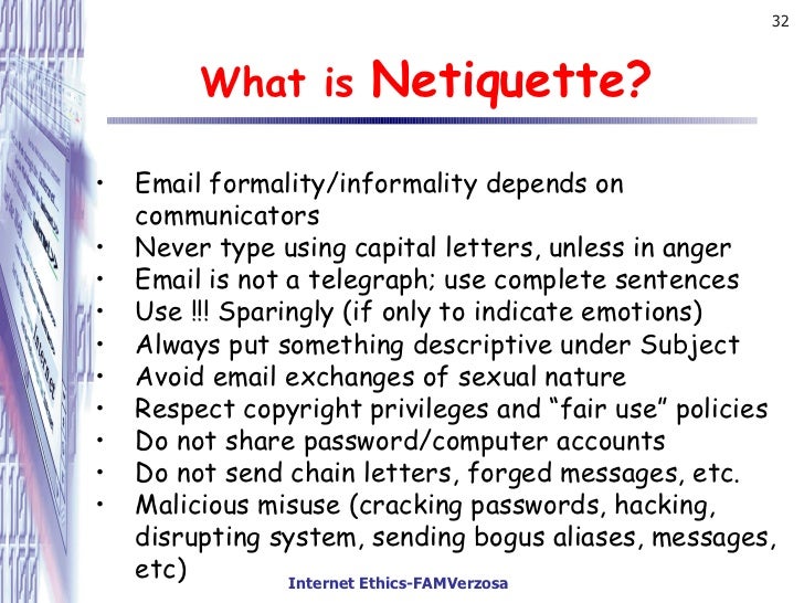 netiquette sentence netiquette sentence