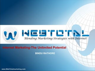 Internet Marketing-The Unlimited Potential BINDU RATHORE 