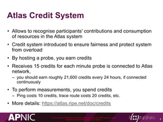 Atlas Credit System
• Allows to recognise participants' contributions and consumption
of resources in the Atlas system
• C...