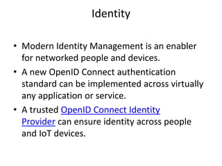 Connectivity
(cont.)
• STUN server discovers the public IP address of
the client as well as identify the type of NAT in
use.
• TURN server acts as a relay or proxy for the
data session.
 