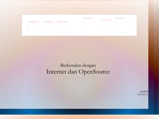 Berkenalan dengan Internet dan OpenSource iyank4 2010-06-16 