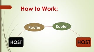 How to Work:
HOST
Router
HOST
Router
 