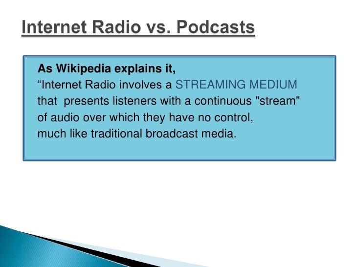 Radio Vs Podcasting