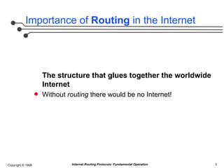 Internet Routing Protocols: Fundamental Concepts of Distance-Vector and ...
