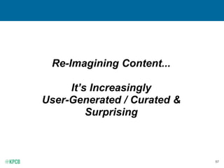 57
Re-Imagining Content...
It’s Increasingly
User-Generated / Curated &
Surprising
 
